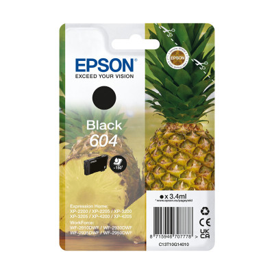 EPSON 604 BLACK (C13T10G14020) - CARTUCCIA ORIGINALE