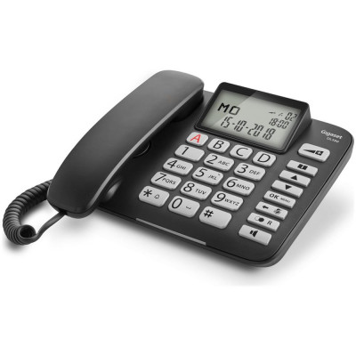 GIGASET DL580 (NERO) - TELEFONO CORDED - MAXI DISPLAY - TASTI GRANDI - SUONO AMPLIFICATO