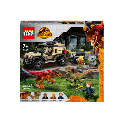LEGO 76951 - TRASPORTO DEL PIRORAPTOR E DEL DILOFOSAURO - JURASSIC WORLD