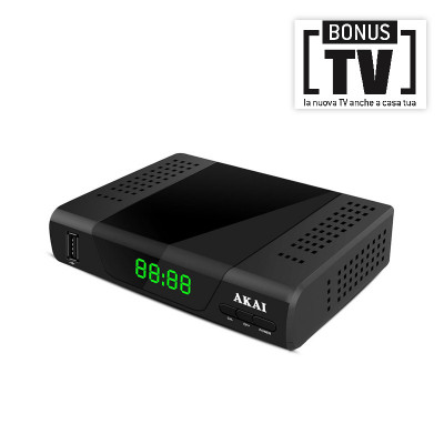 AKAI ZAP26510K-L - DECODER DVB-T2 HD - MAIN10 - H265 HEVC - USB - LAN - HDMI