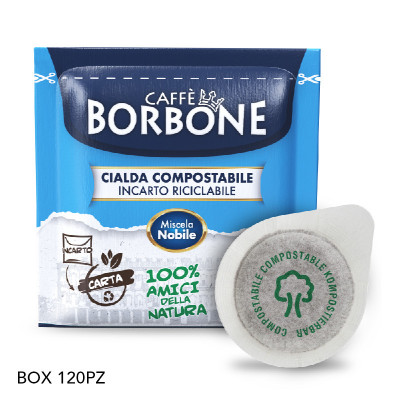 CIALDE ESE 44MM CAFFE'' BORBONE MISCELA NOBILE (BLU) - BOX 120PZ