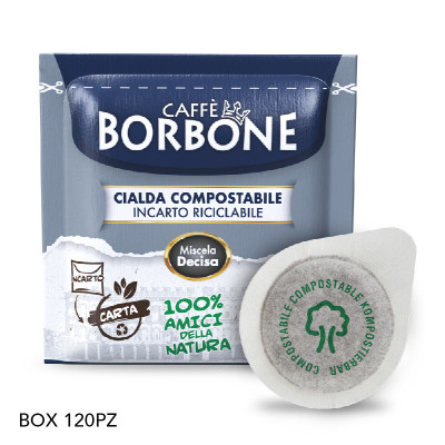 CIALDE ESE 44MM CAFFE'' BORBONE MISCELA DECISA (NERA) - BOX 120PZ