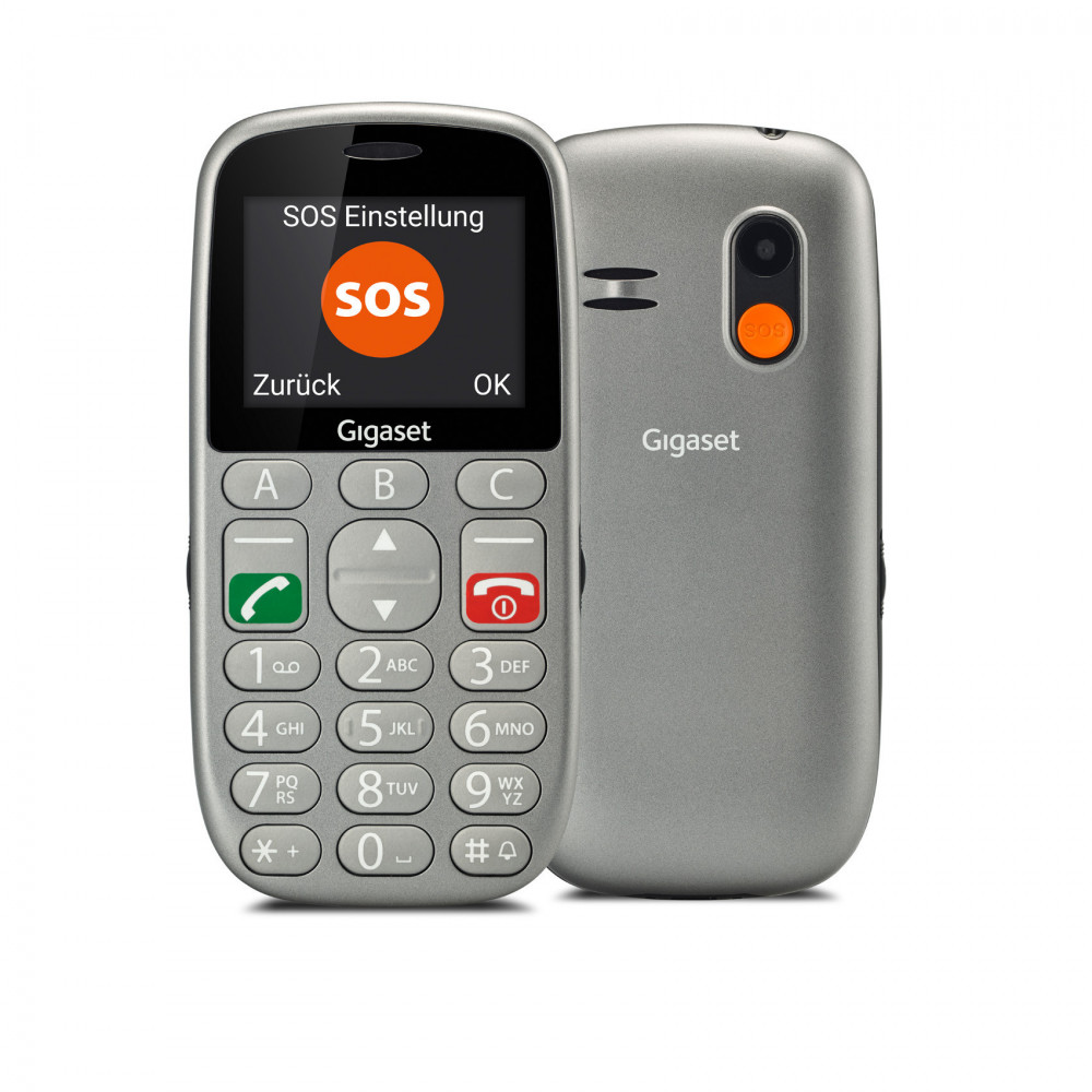 GIGASET GL390 (GRIGIO) - TELEFONO CELLULARE SENIOR BARPHONE