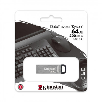 KINGSTON DATATRAVELER KYSON 64GB (DTKN/64GB) - PEN DRIVE 64GB USB-A 3.2
