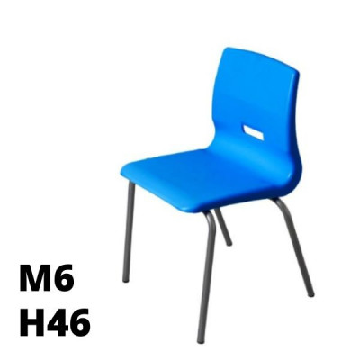 SEDUTA SALICE h46cm struttura grigia seduta blu SD.ST.4GF.M6.BL