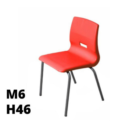 SEDUTA SALICE h46cm struttura grigia seduta rosso SD.ST.4GF.M6.RS