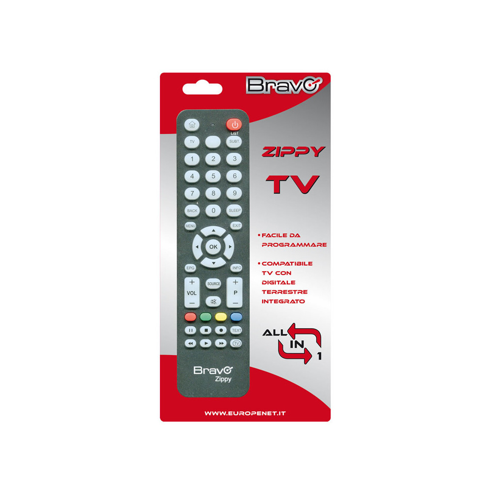 BRAVO ZIPPY (90402304) - TELECOMANDO UNIVERSALE PER TV