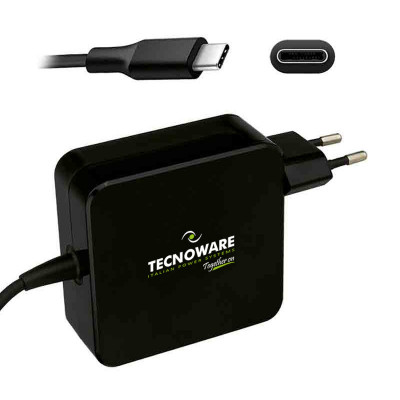 TECNOWARE FAU17563 - ALIMENTATORE UNIVERSALE 65W CON CAVO USB-C